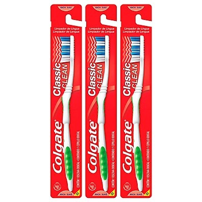 Escova Colgate Classic Clean: Kit com 3!