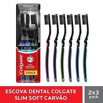 Escova Colgate Slim Soft Black: Limpeza Profunda com Carvão