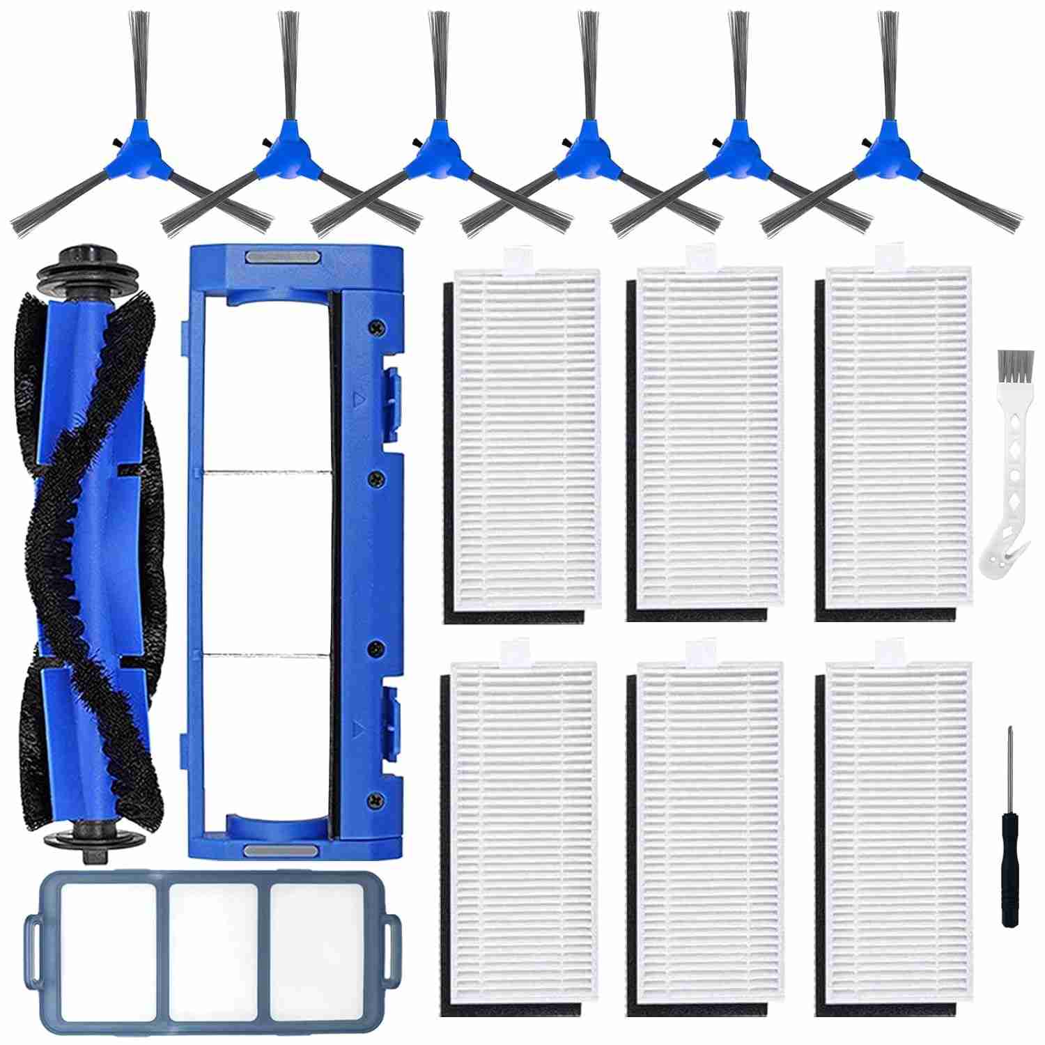 Kit de Peças de Reposição Eufy RoboVac 11S, 25C, 30, 30C, 35C, 12, 15T, 15C - Escova, Filtro e Acessórios