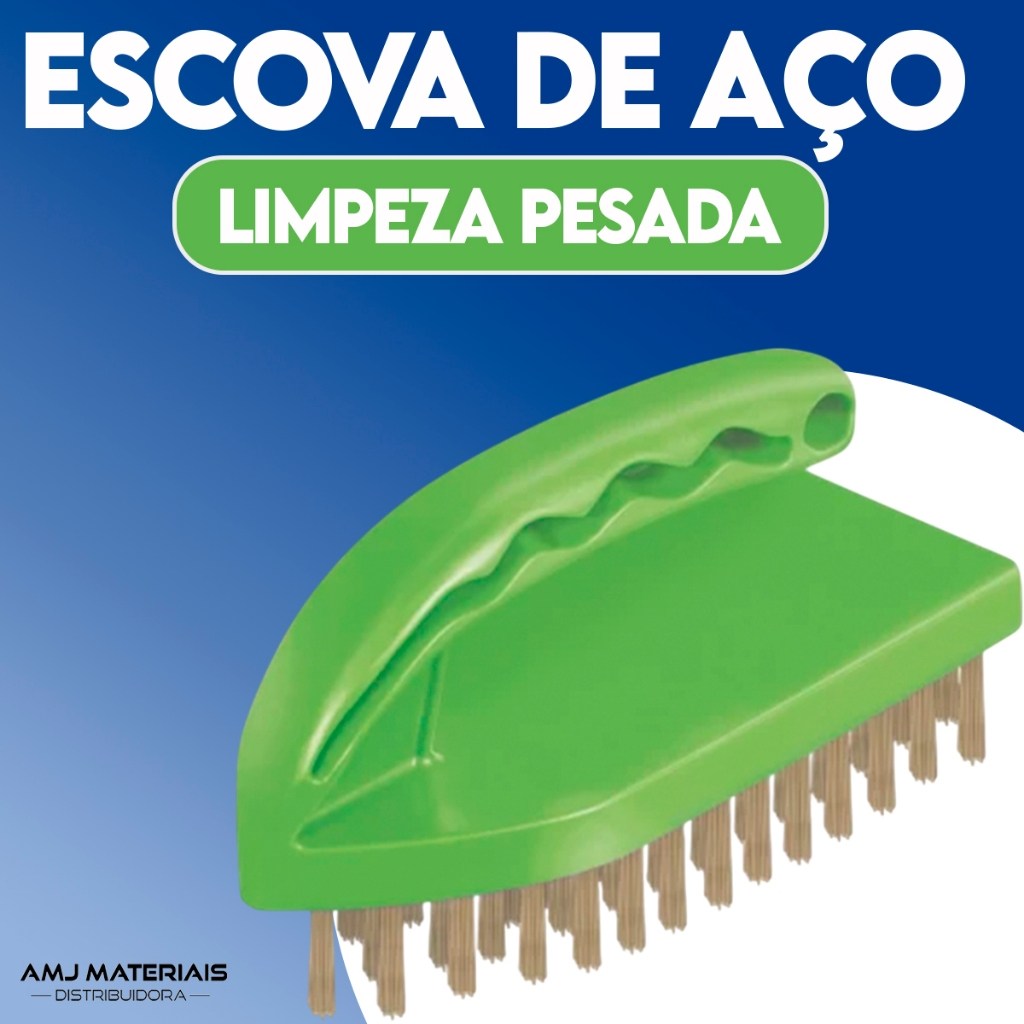 Escova de Aço 6 Fileiras: Limpeza Pesada em Poucos Segundos