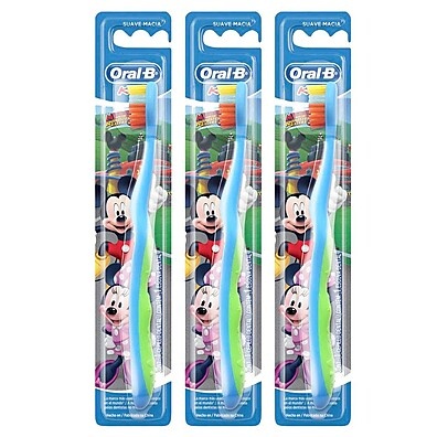 Escova Dental Infantil Oral-B Mickey: Kit com 3!