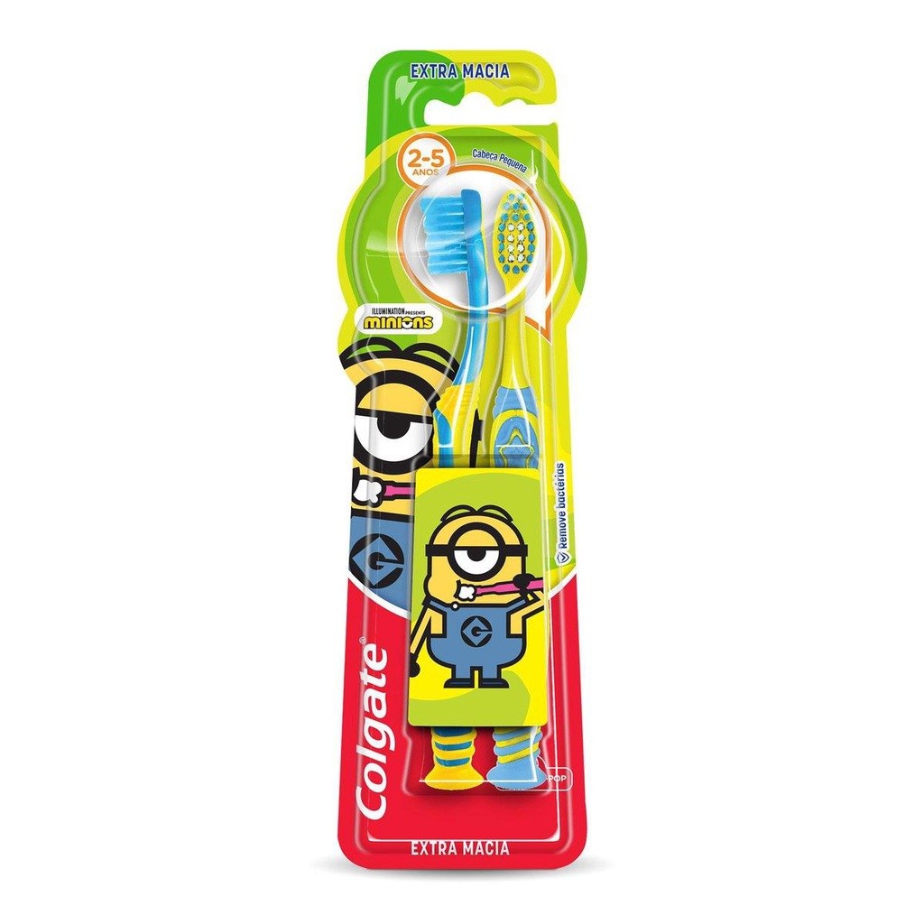 Escova Dental Minions Colgate: 2 Unidades para Crianças