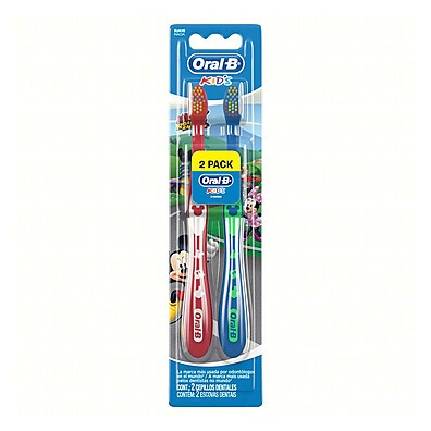 Escova Dental Oral B Kids Disney Mickey - 2 Unidades Coloridas