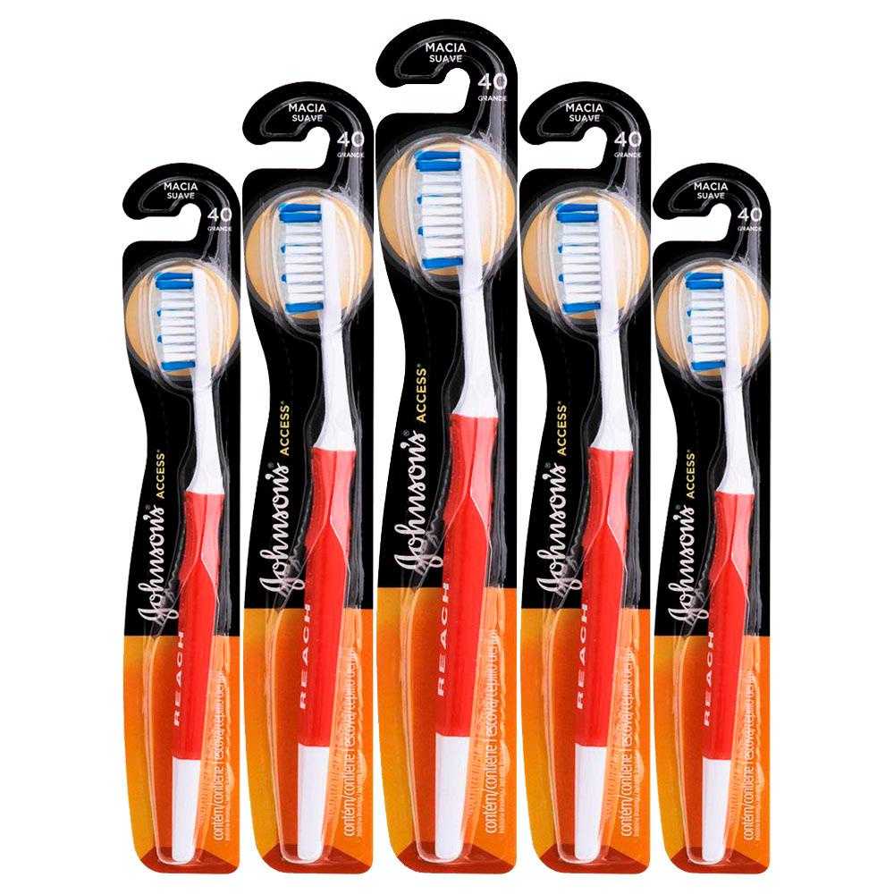 Escova Dental Reach Access: Kit com 5 Unidades