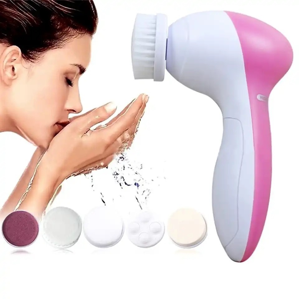 Escova Facial 5 em 1: Pele Renovada e Radiante!