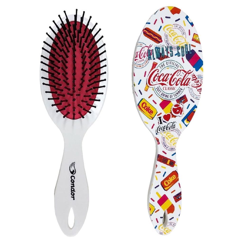 Escova Oval Coca-Cola Condor: Cabelo Desembaraçado com Estilo!