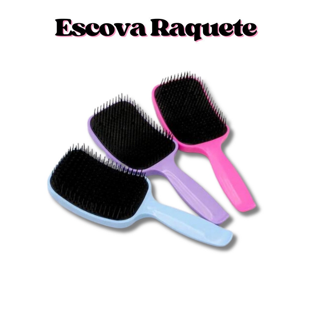 Escova Raquete: Desembaraço Suave e Sem Quebrar os Fios