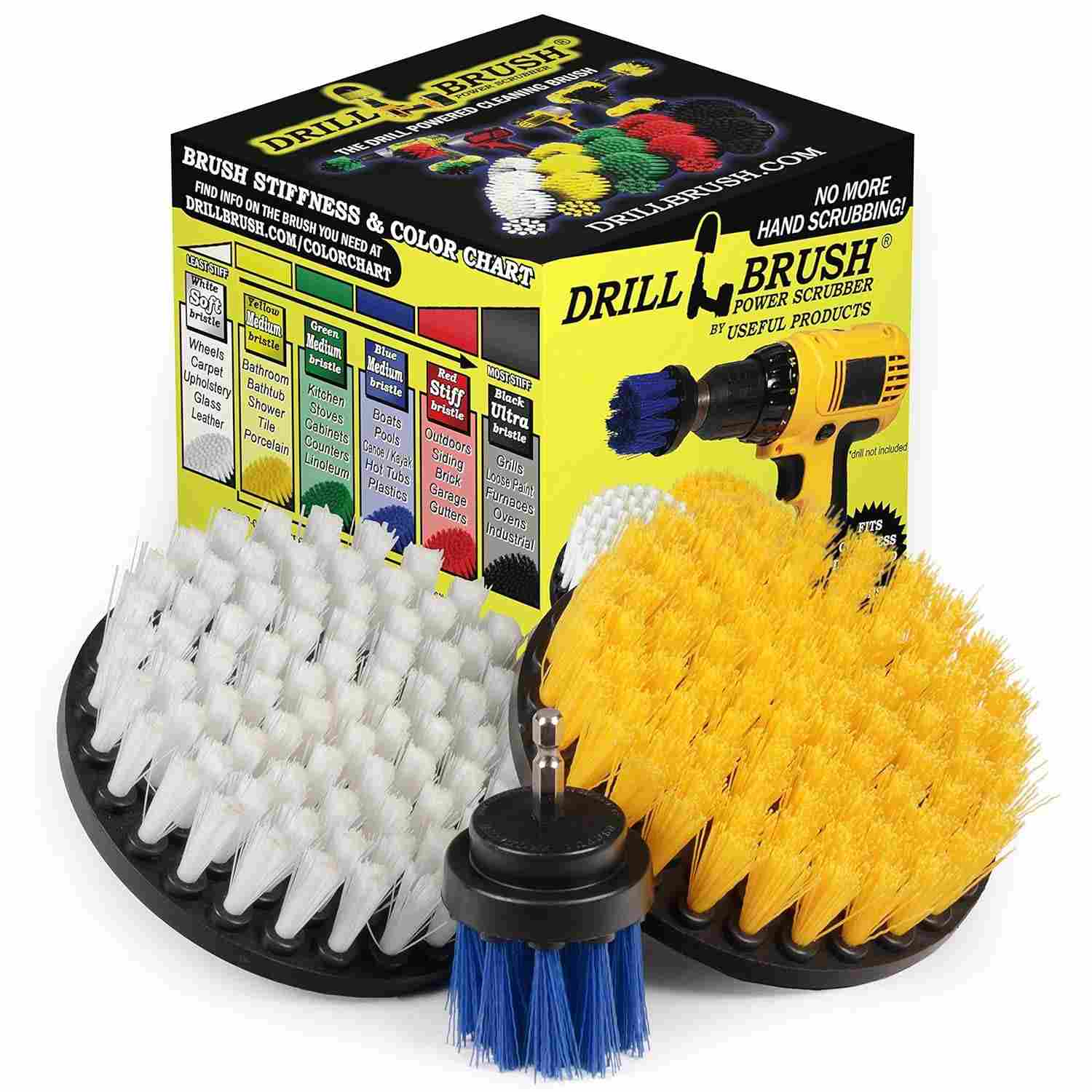Escovas de Limpeza para Furadeira - Kit Completo com 6 Peças para Banheiro, Piscina e Barco