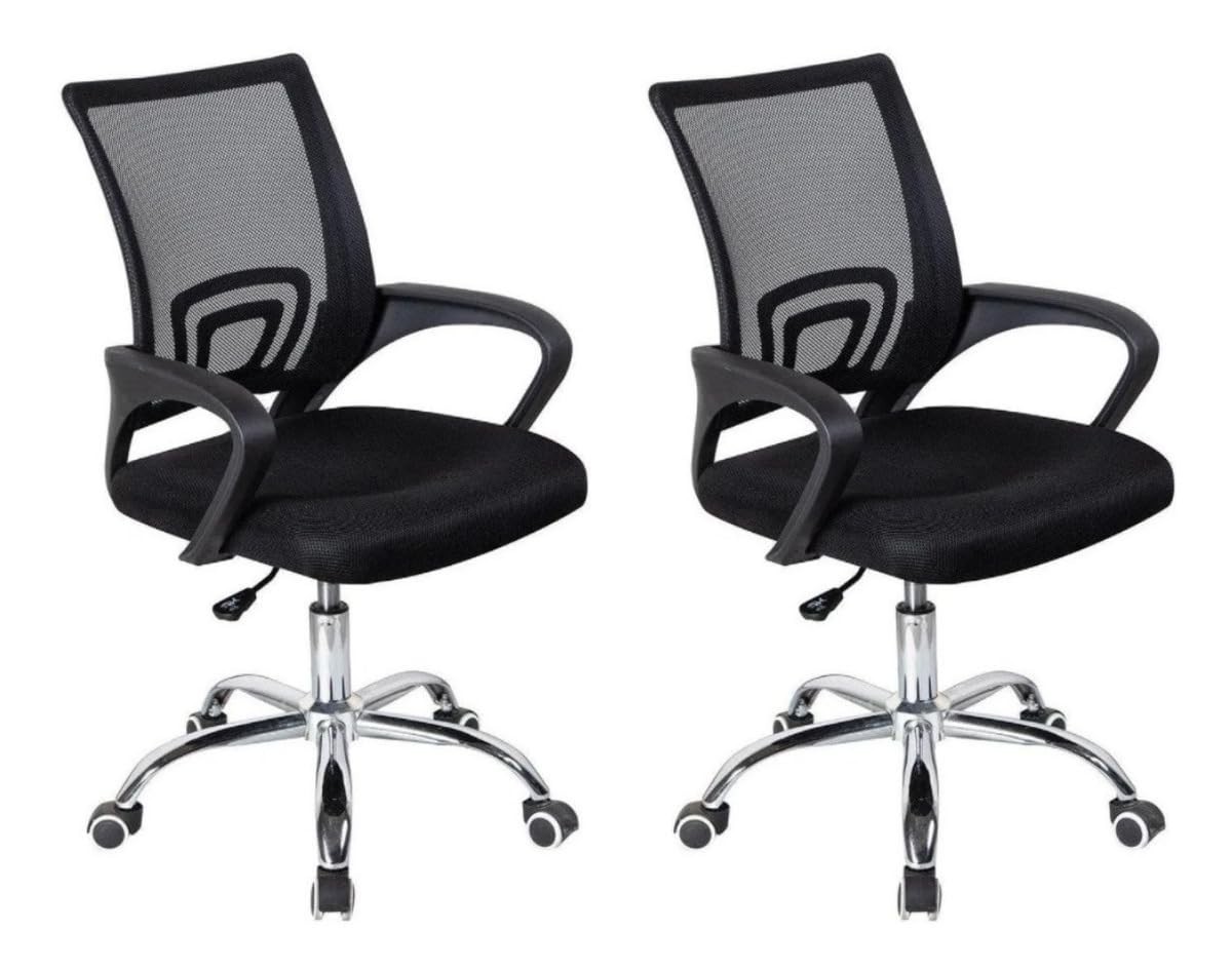 Kit 2 Cadeiras de Escritório Dekor Atendimento com Tela Mesh - Conforto e Ergonomia para Seu Ambiente de Trabalho
