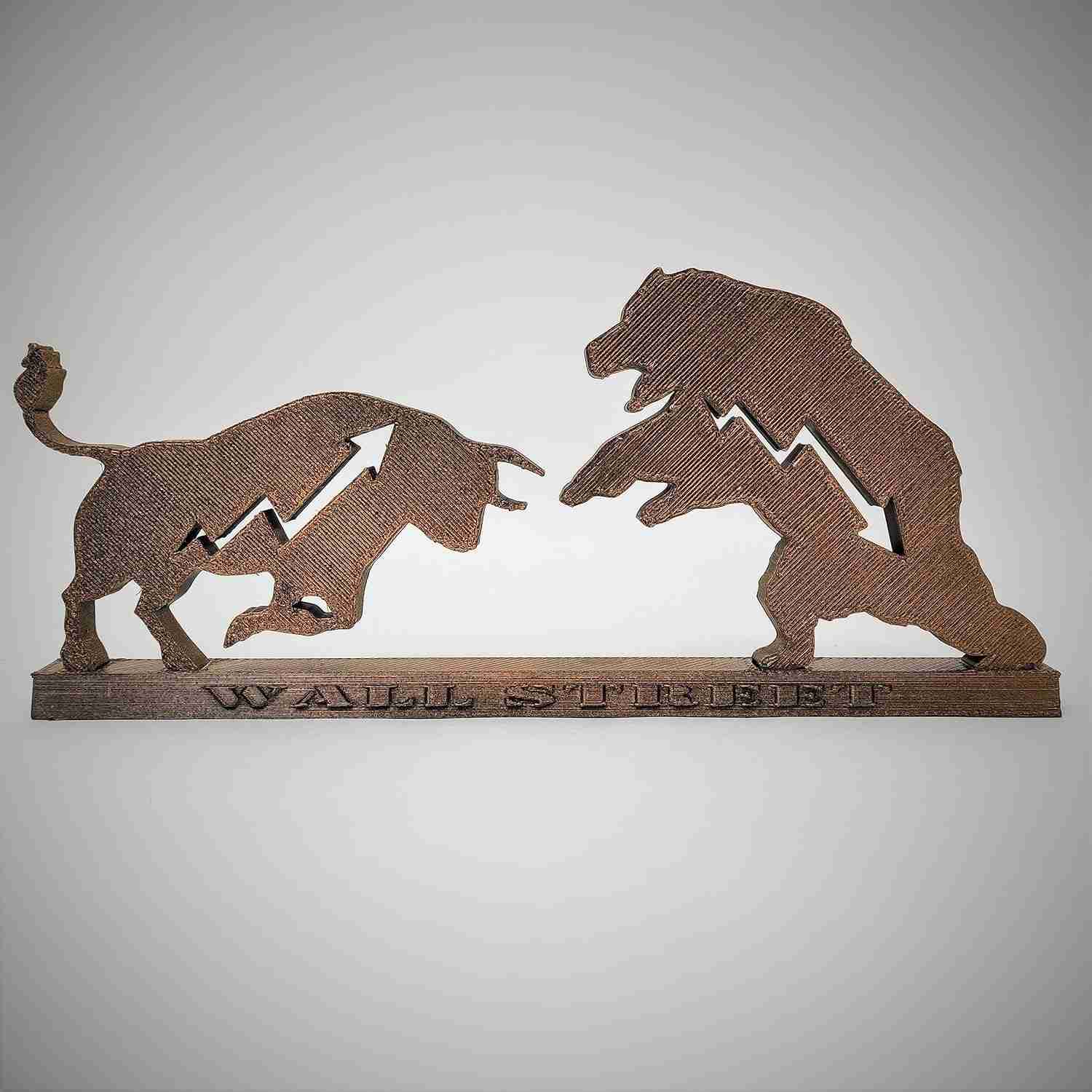 Touro e Urso Wall Street Totem - Decore seu Escritório com Estilo e Simbolismo