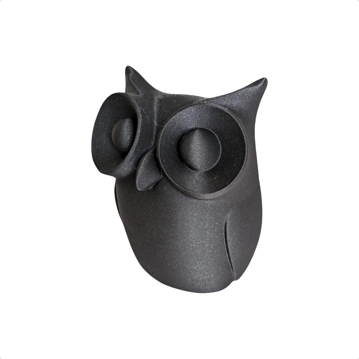 Estátua de Coruja Minimalista Preta - Escultura Decorativa Moderna para Sala, Quarto e Escritório