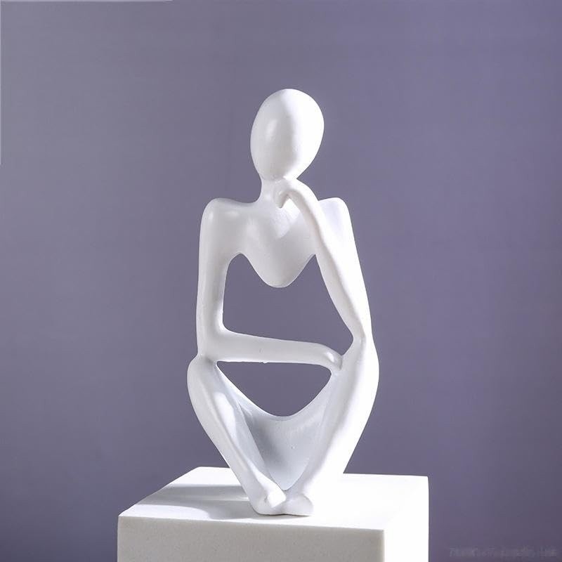 Estátua do Pensador em Resina - Decoração Elegante para Casa e Escritório