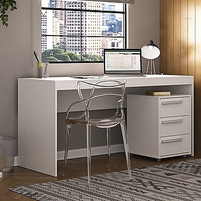 Escrivaninha 150cm Branco: Organize-se com Estilo!