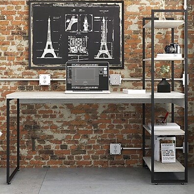 Escrivaninha 4 Prateleiras: Organize Seu Home Office!