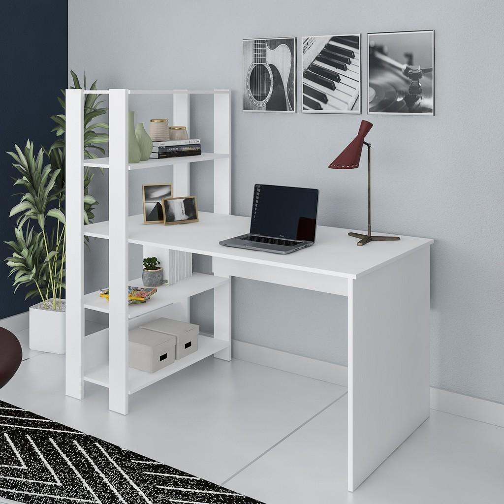 Escrivaninha com Estante 120cm Match Branco