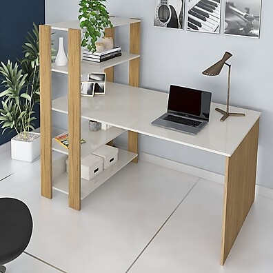 Escrivaninha com Estante 120cm Match: Organize-se!
