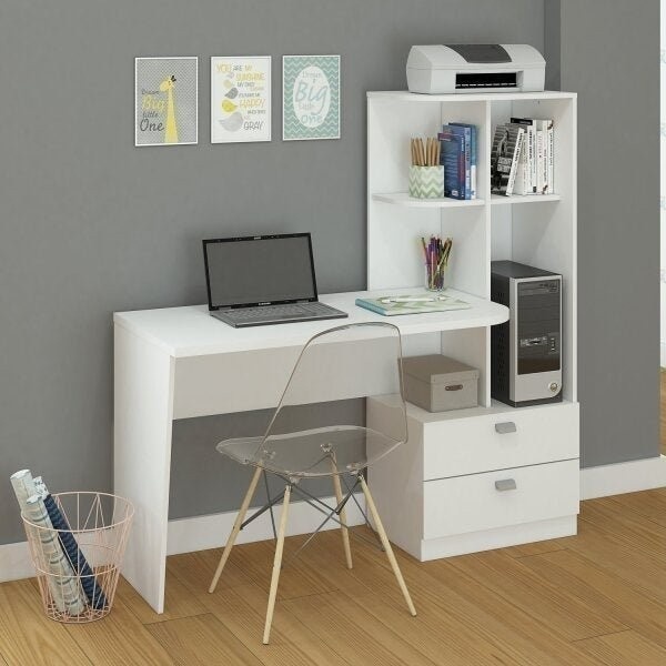 Escrivaninha com Estante Elisa: Organize-se com Estilo!