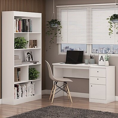 Escrivaninha e Estante Guaili: Organize seu Home Office!