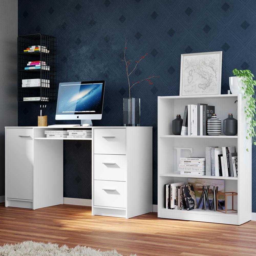 Escrivaninha e Estante Madesa Alaska: Seu Home Office Completo!