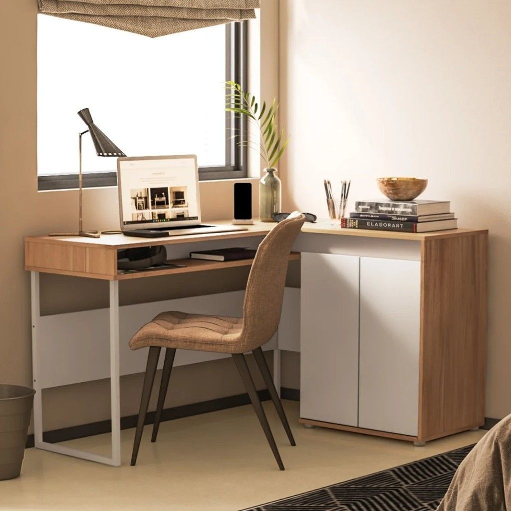 Escrivaninha em L Chicago: Organize seu Home Office!