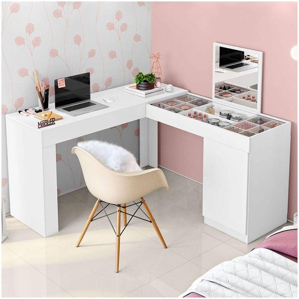 Escrivaninha Penteadeira Princesa: Beleza e Organização