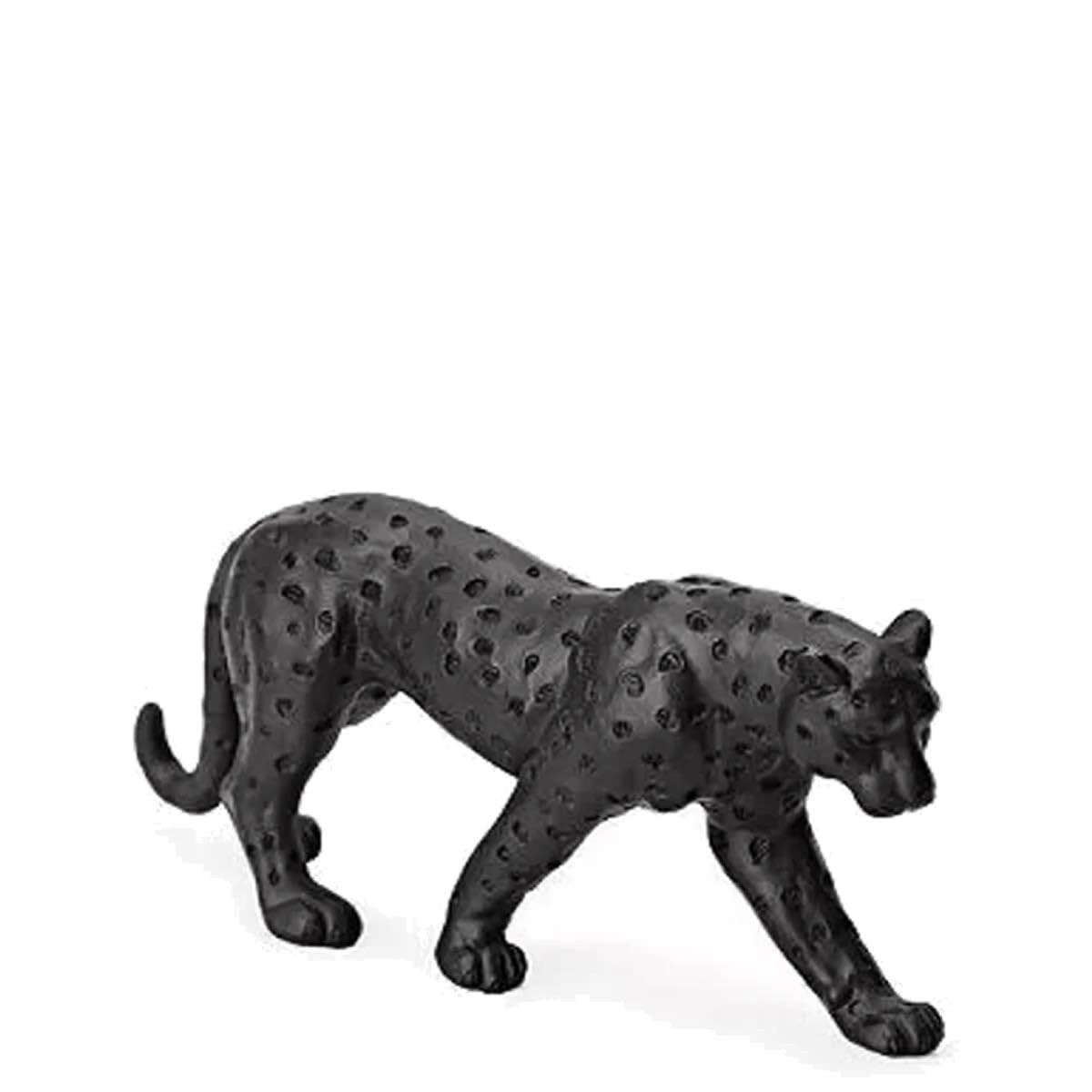 Escultura de Leopardo em Polirresina - Decoração Elegante e Realista