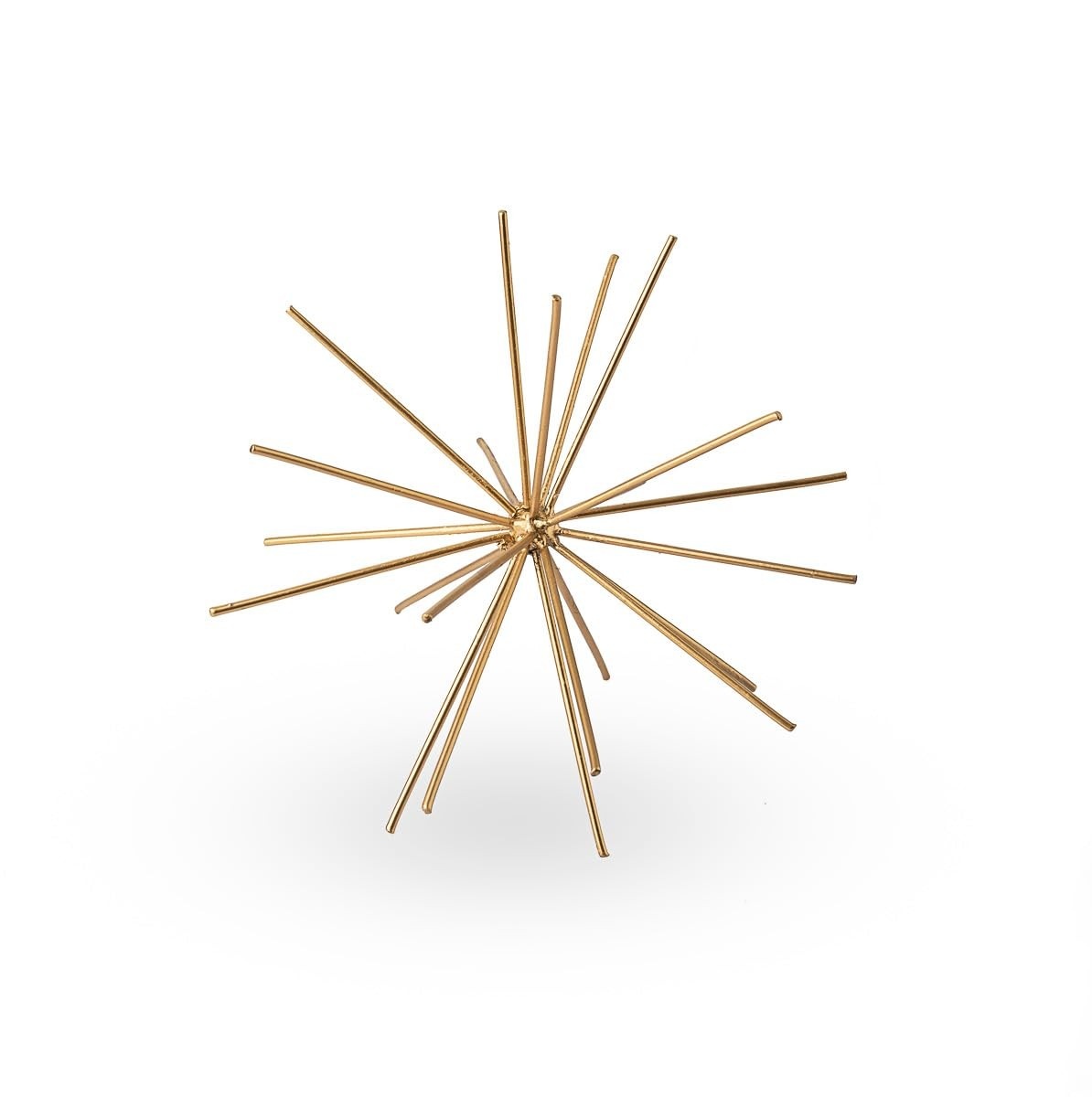 Escultura Ouriço M 24 cm Dourado em Ferro - Decoração Moderna e Elegante