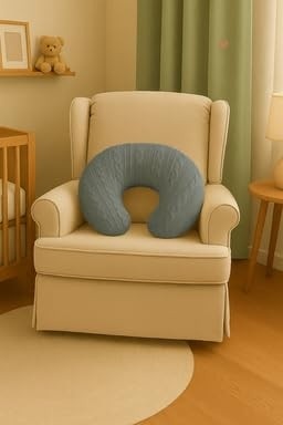 Almofada de Amamentação Travesseiro Ergonômico em Tricot Hipoalérgico com Zíper (Cinza Escuro)