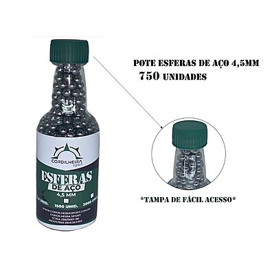 Esferas de Aço 4,5mm: Pote com 750 Unidades
