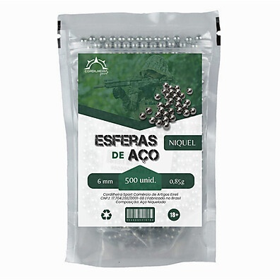 Esferas de Aço 6mm Níquel - 500 Unidades