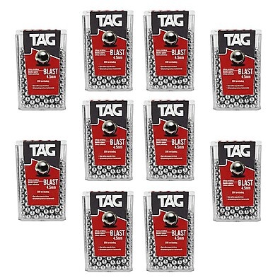 Esferas de Aço TAG Blast 4.5mm – 300 Unidades para Armas de Pressão