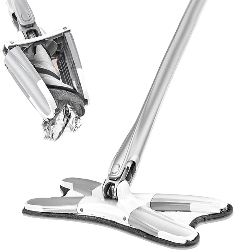 Rodo Mop Esfregão Giratório 360° com Base 37cm e Cabo Extensível 88-152cm