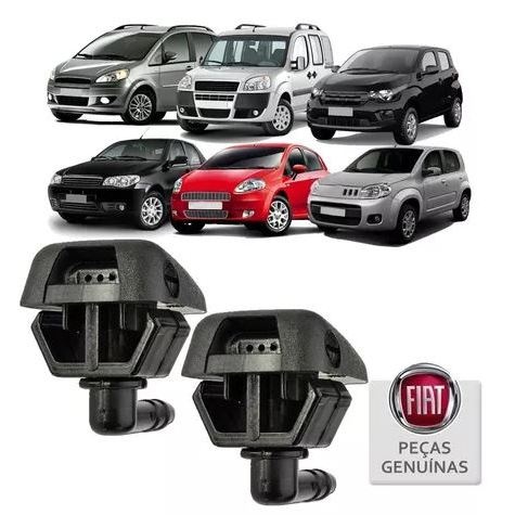 Esguicho Original Brucutu para Fiat Novo Uno 2011-2021: Limpeza Perfeita no Para-brisa!