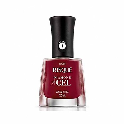 Esmalte Amora Negra Risqué Diamond Gel: Unhas Impecáveis!