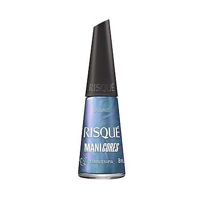 Esmalte Azul Risqué: Cores & Terapia em 8ml ✨