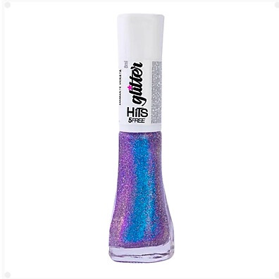 Esmalte Glitter Diamante Violeta Hits 5Free 8ml