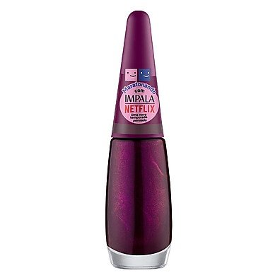 Esmalte Impala Netflix: Roxo Rosado Perolado