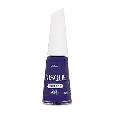 Esmalte Risqué Caiu do Céu: Azul Cremoso e Brilho Intenso