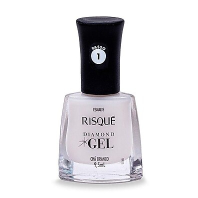 Esmalte Risqué Diamond Gel Chá Branco: Brilho e Durabilidade em 9,5ml