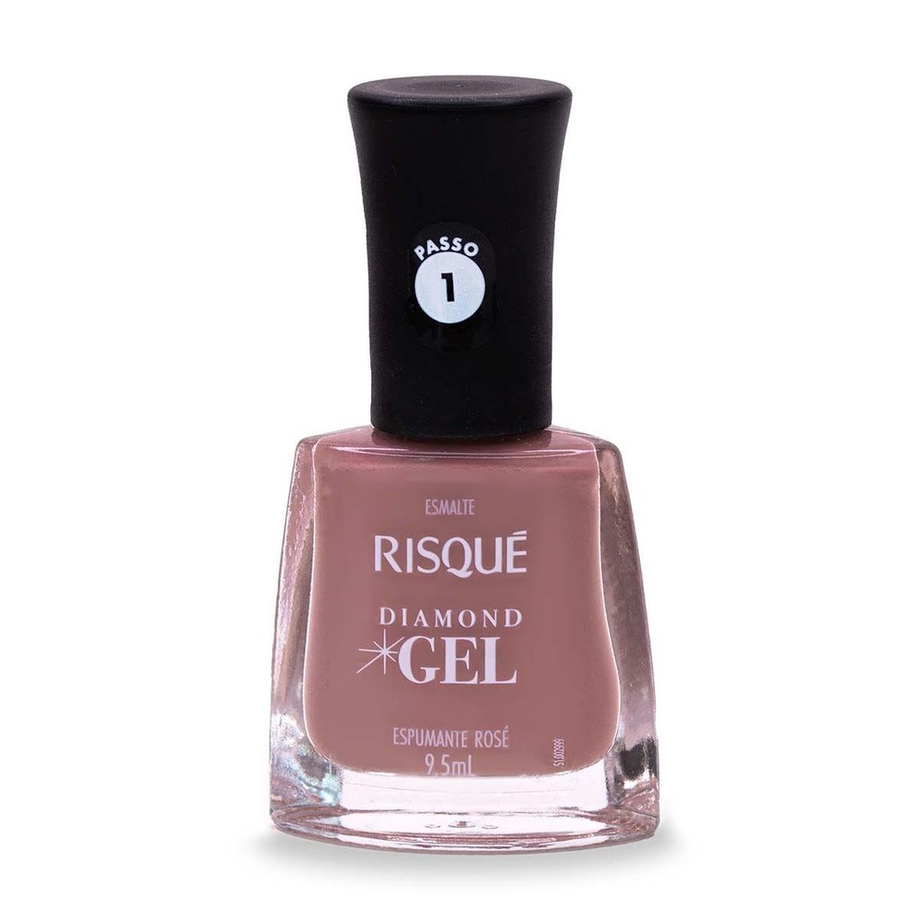 Esmalte Risqué Diamond Gel Rosé Cremoso: Brilho Intenso e Duração