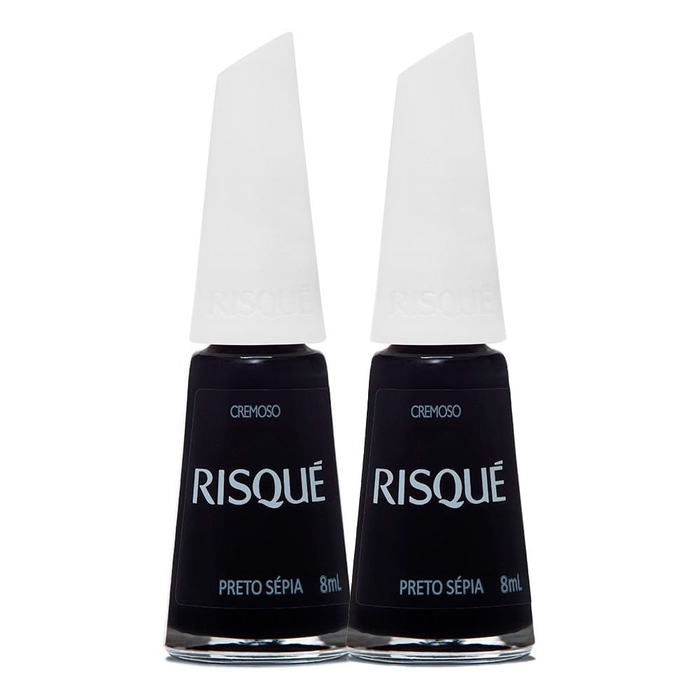 Esmalte Risqué Preto Sépia: Cores Escuras e Poderosas!