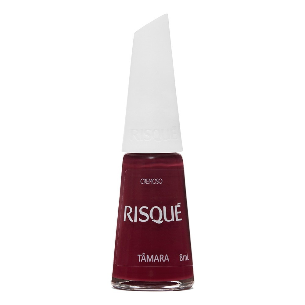 Esmalte Risqué Tâmara: Vinho Cremoso e Brilho Intenso