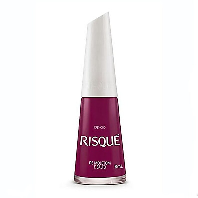Esmalte Risqué Vinho Cremoso: Brilho e Elegância em 8ml