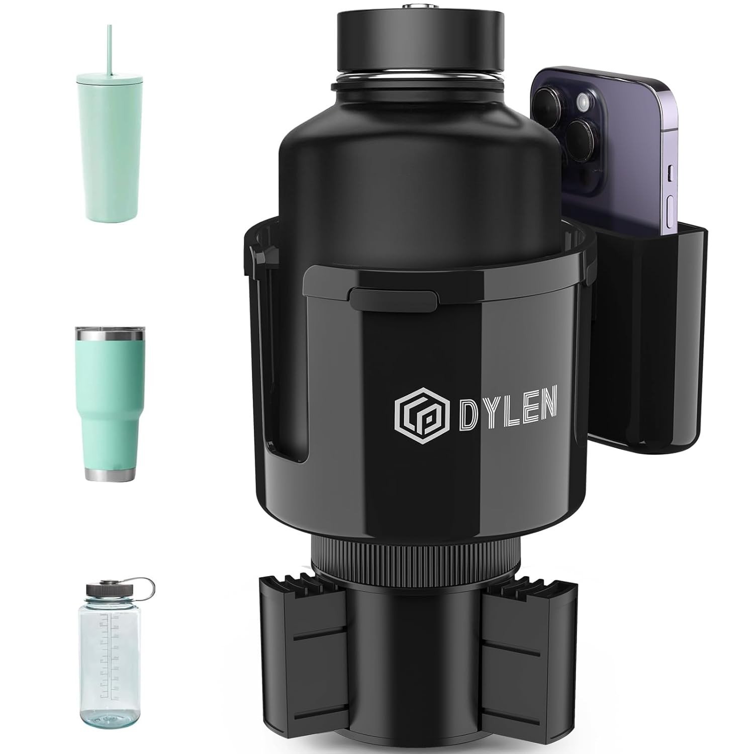 Expansor de Copo de Carro DYLEN: Otimize seu Espaço com Suporte para Garrafas Grandes e Celular!