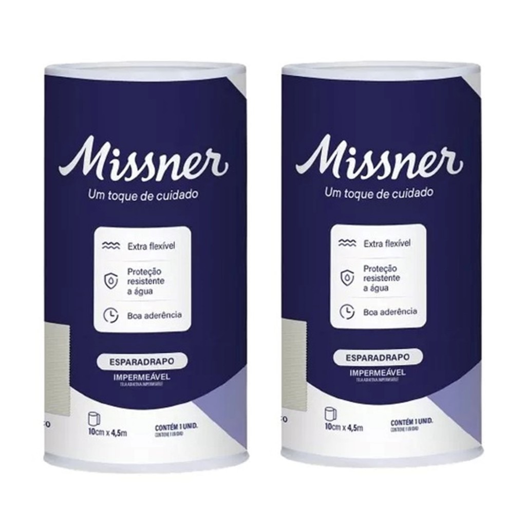 Esparadrapo Impermeável Missner 10cm x 4,5m: Proteção Ideal para Ferimentos