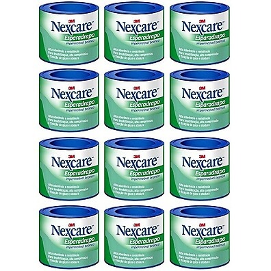 Esparadrapo Impermeável Nexcare Branco – 12 Unidades