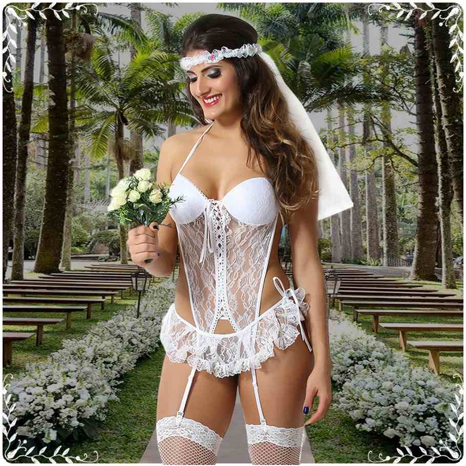 Espartilho de Noiva com Renda e Bojo: Elegância e Sensualidade em Um Só Look