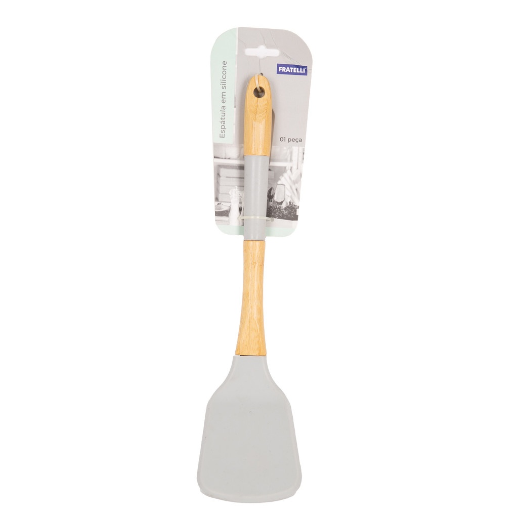 Espátula de Silicone com Bambu: Cozinhe com Estilo!