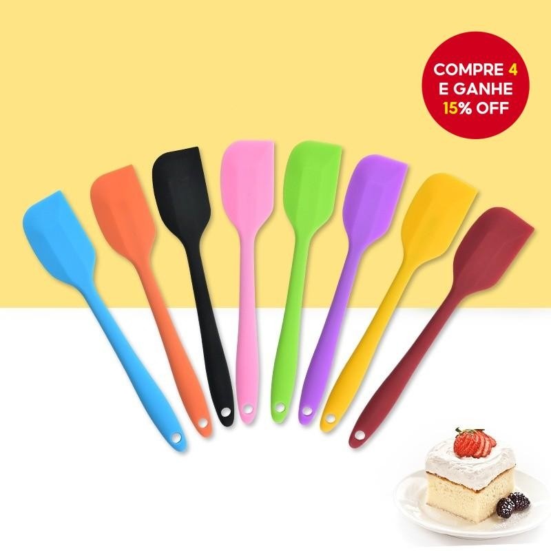 Espátula de Silicone para Cozinha: O Raspador Perfeito para Bolos e Manteiga