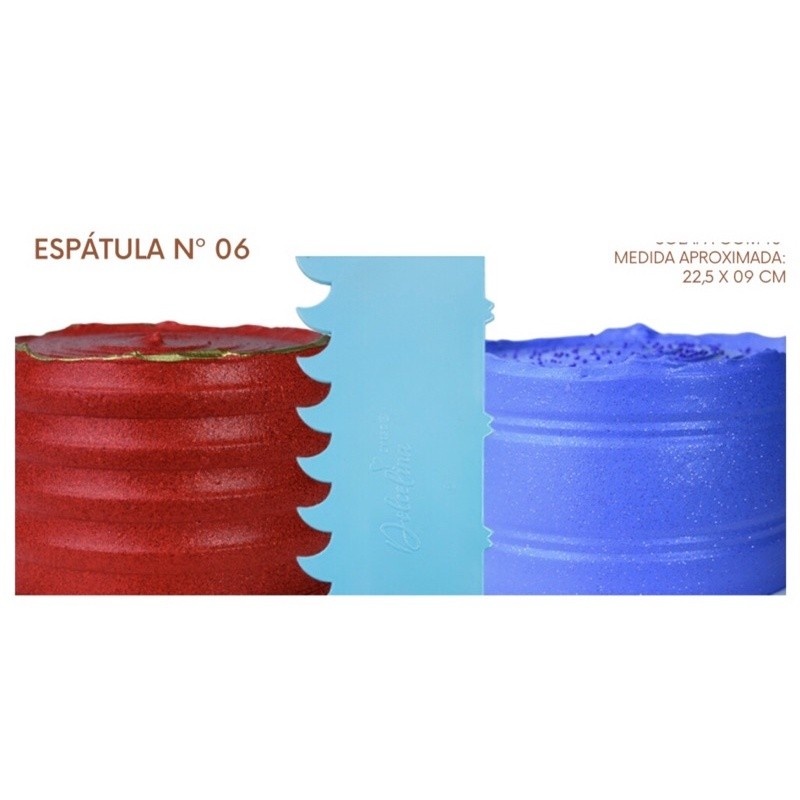 Espátula Decorativa Azul: Bolo Perfeito!